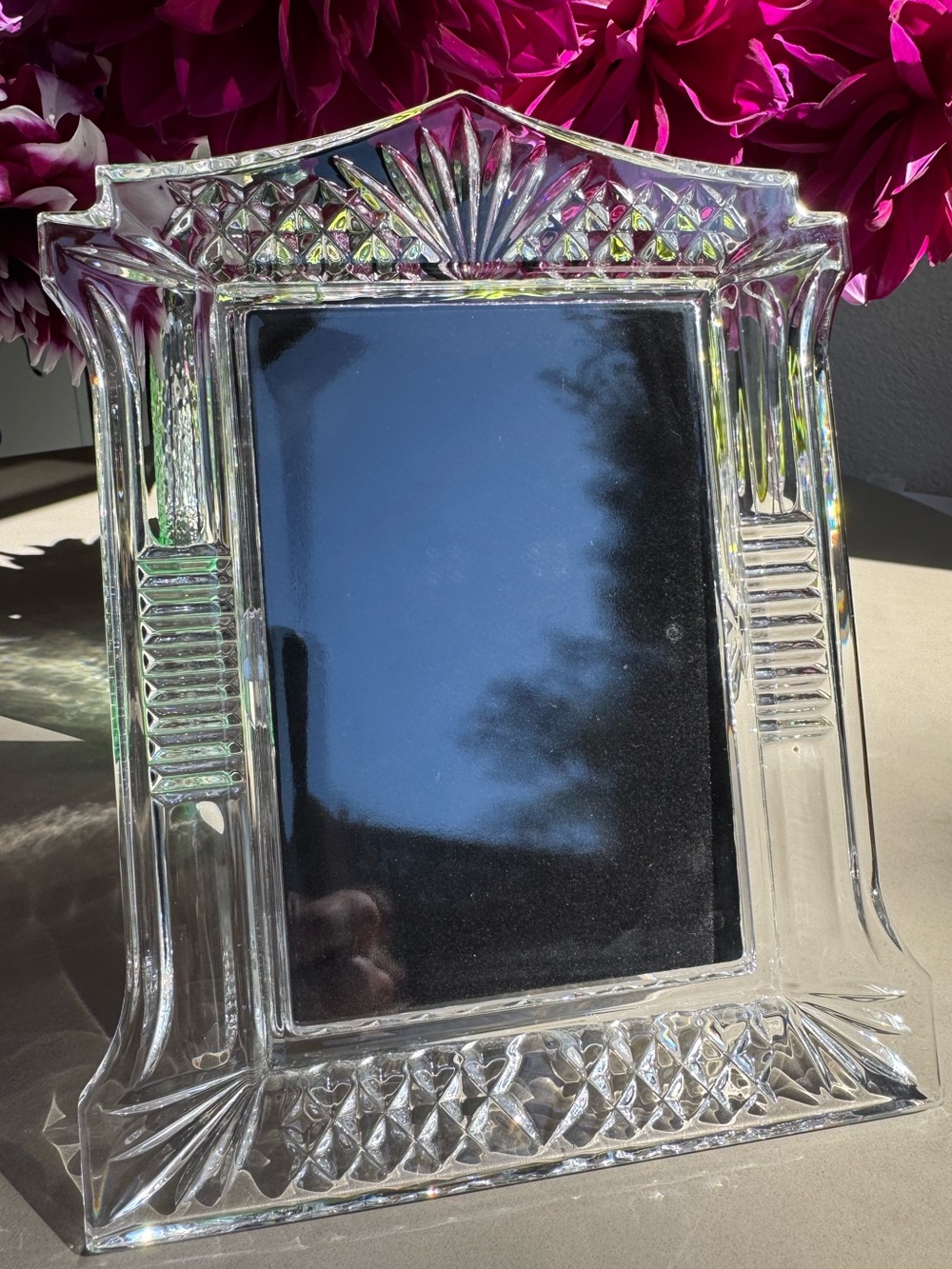 Waterford Wellesley Crystal 4x6 Picture Frame Irish Cut Crystal 8½”